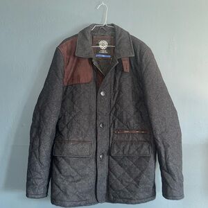 VINCE CAMUTO LARGE QUILTED WOOL BLEND HEAVY WEIGHT JACKET